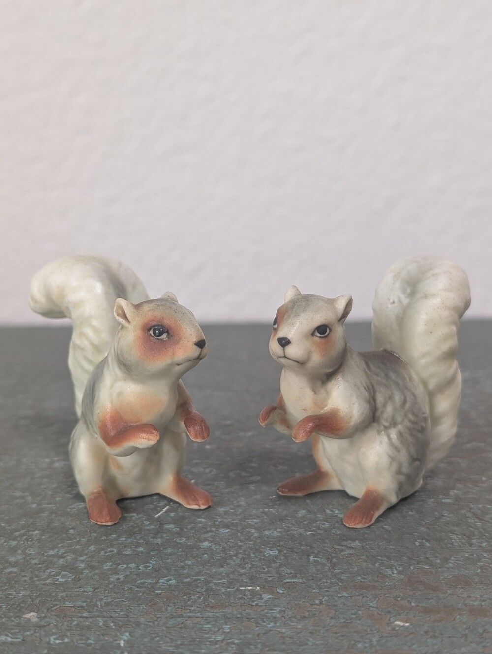 Mini Ceramic Squirrels Set Of 2 Likely Made In Japan
